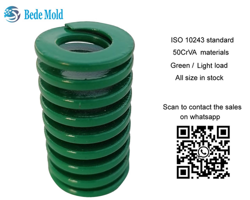 Materiali OD10~63mm di colore verde 50CrVA delle primavere della muffa del carico della luce di norma di iso 10243